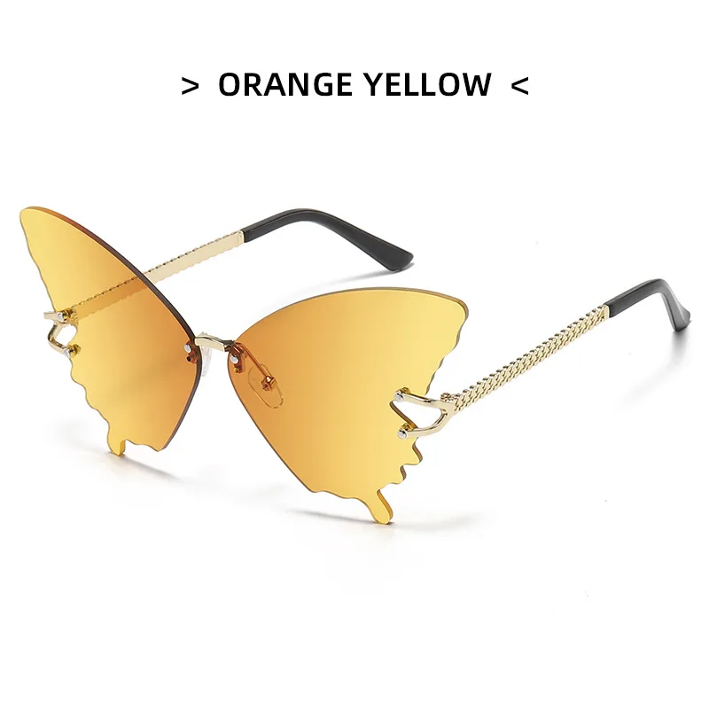 New Rimless Sunglasses For Women Vintage Fashion Luxury Brand Designer Butterfly Frame Sun Glasses Female Shades UV400 Eyewear image 3