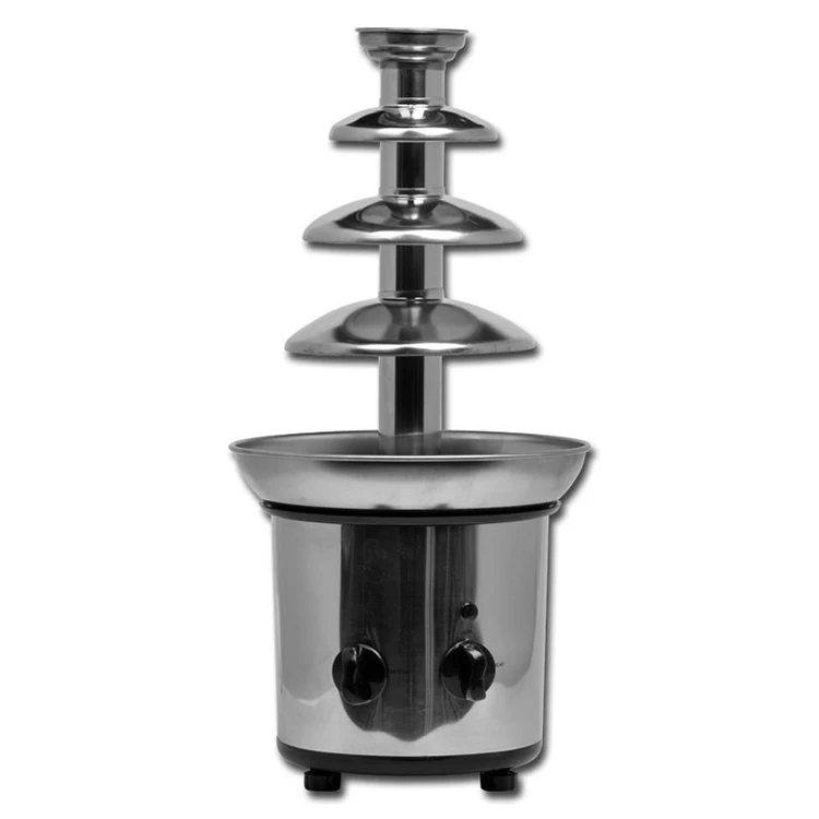 

New Product 4 Tiers Stainless Steel Chocolate Fountain Machine Electric Chocolate Fountain Melting Chocolate for Wedding Party