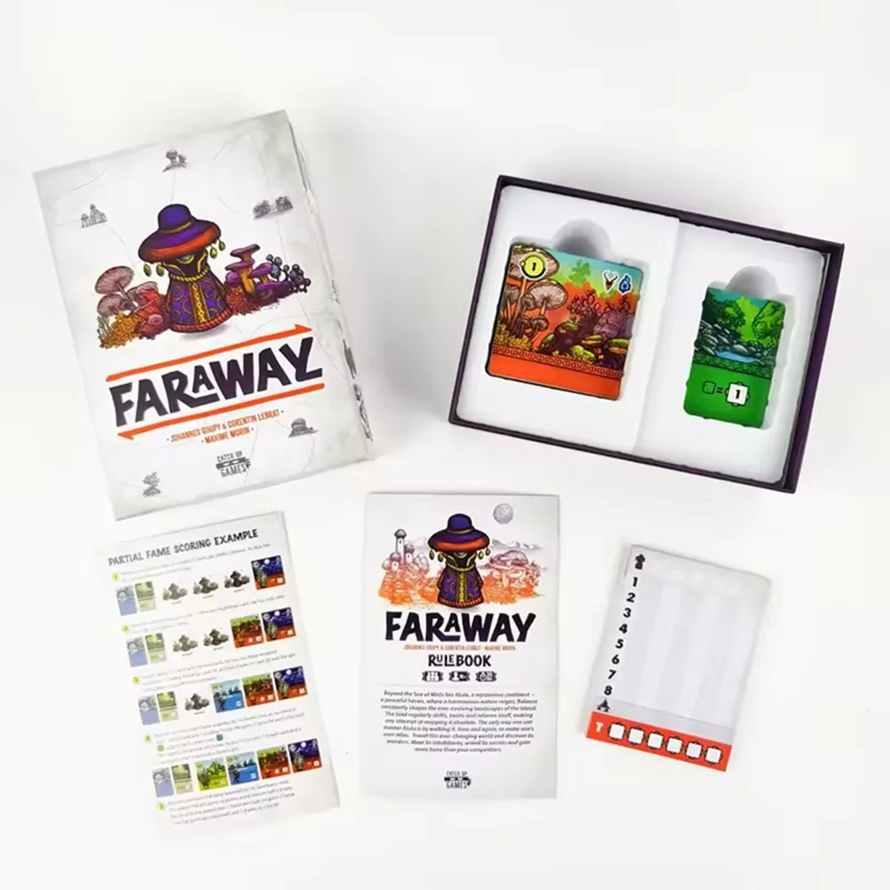 

Настольная игра Faraway - PEOPLE FROM BELOM Expansion, 2-6 игроков Забавная настольная игра Друзья Развлечения Стратегические карты Игра