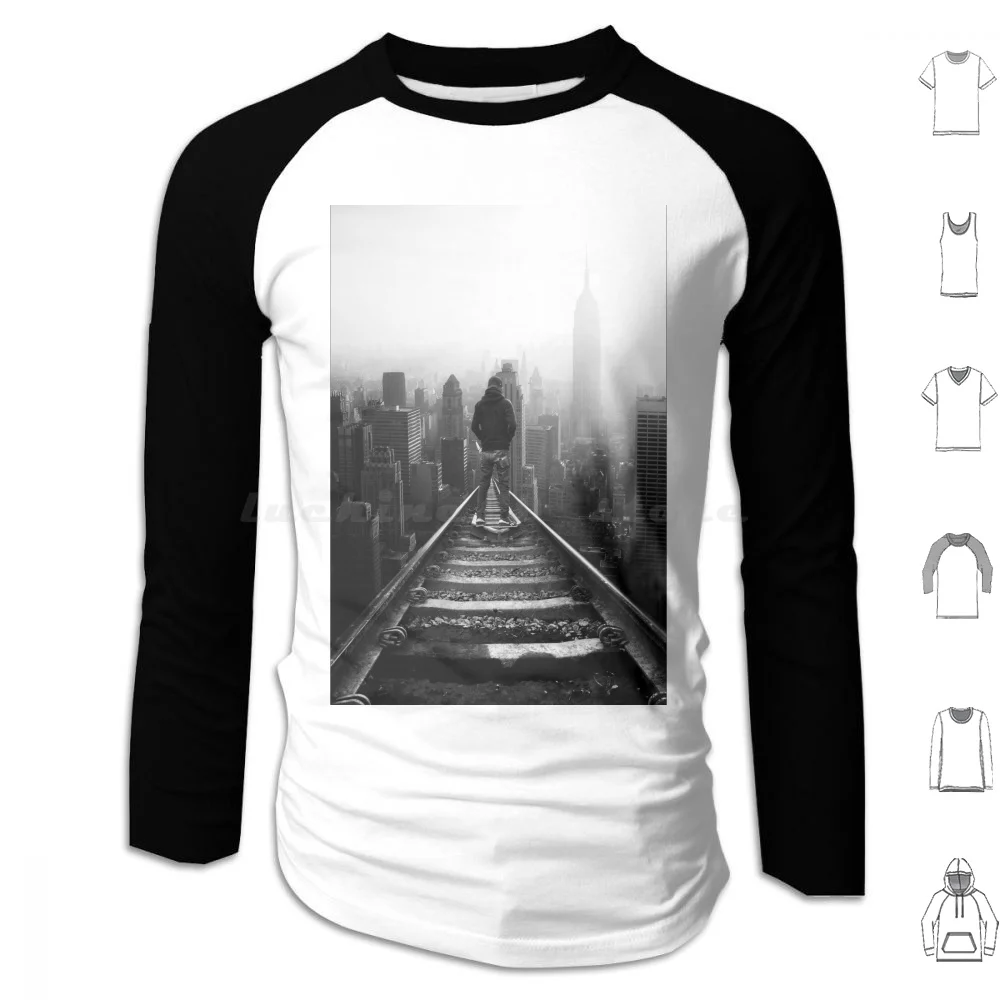 Standing Alone Anti Gravity Hoodie cotton Long Sleeve Photography Antigravity Blackandwhte