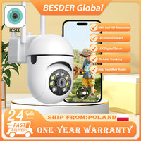 4MP Wifi Camera Outdoors 2K HD Security PTZ IP Camera AI Auto Detect Tracking Indoor Baby Night Color Camera Surveillance ICSee