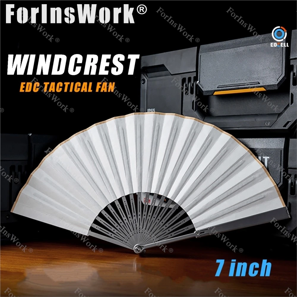 

WANWU 7-дюймовый ветрокрышка из титанового сплава EDC, тактический вентилятор, полая структура для снижения веса, летнее разбитое окно, самооборона