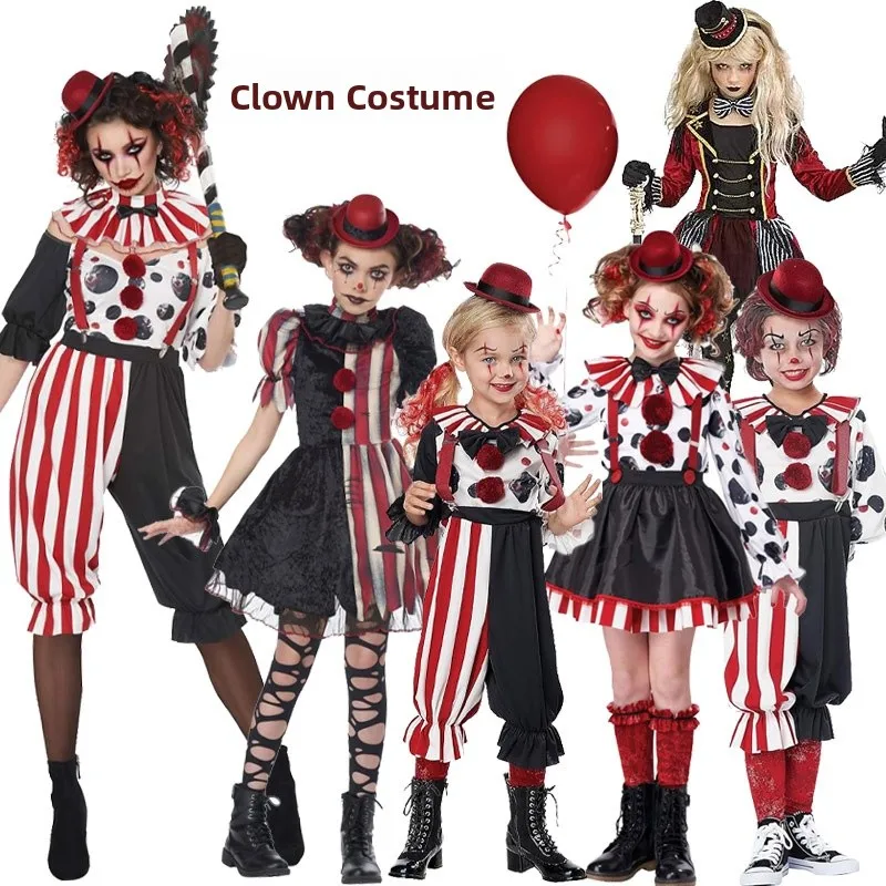 할로윈 의상 환생 광대 서커스 파티 의상 장난스러운 변장 공연 의상 중국 제작 여성 민족 의상
