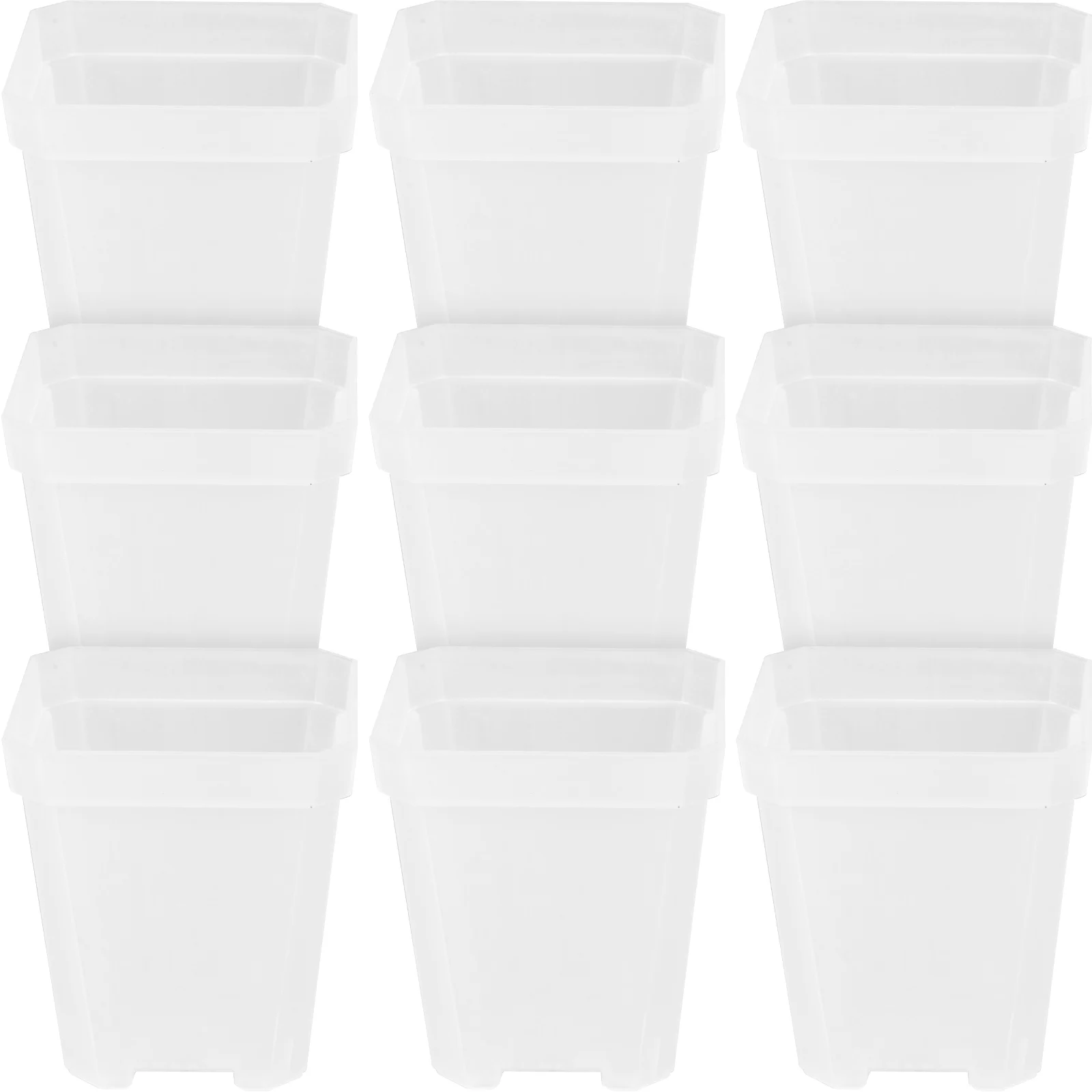 

20pcs Small Flower Pots for Succulents Enhanced Plastic Nursery Planting Transparent Drainage Holes Outdoor Garden Plant pots