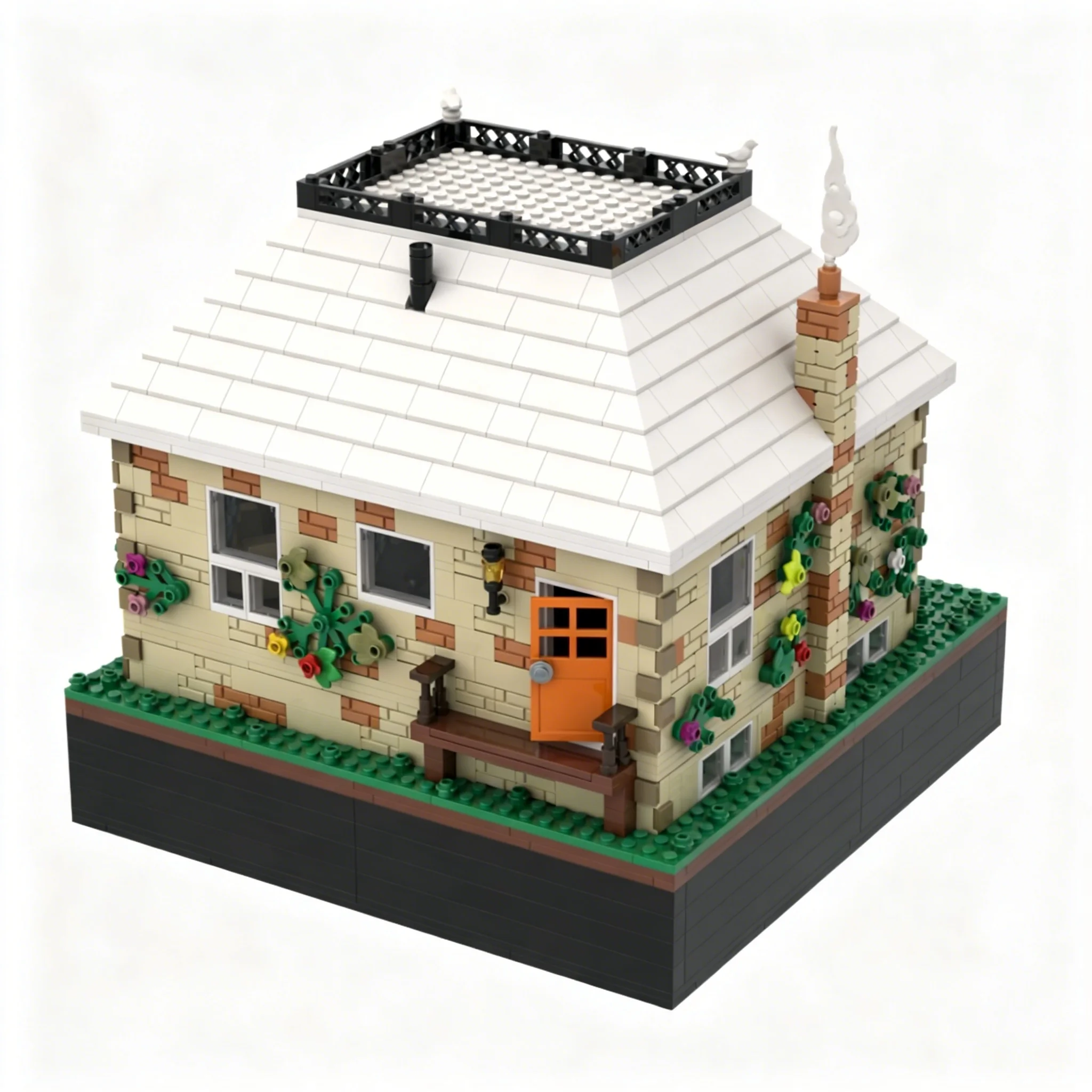 2192pcs MOC Modular Split Level House Modular Streetscape Model Building Blocks Architecture Kids Idea DIY Christmas Gift Toys