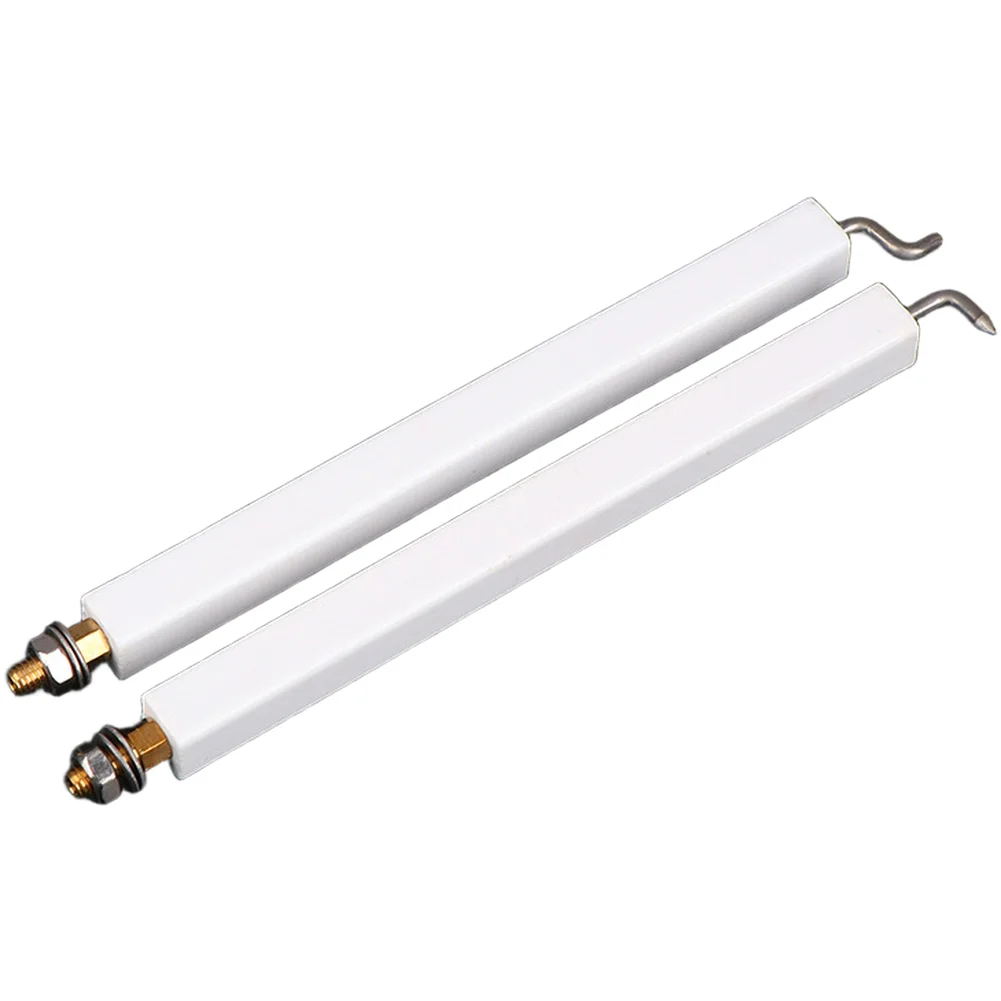 Ignition Needle and Flame Sensor Probe Pair for Gas Griddle Flatbread Oven Pancake Machine Replacement Parts White
