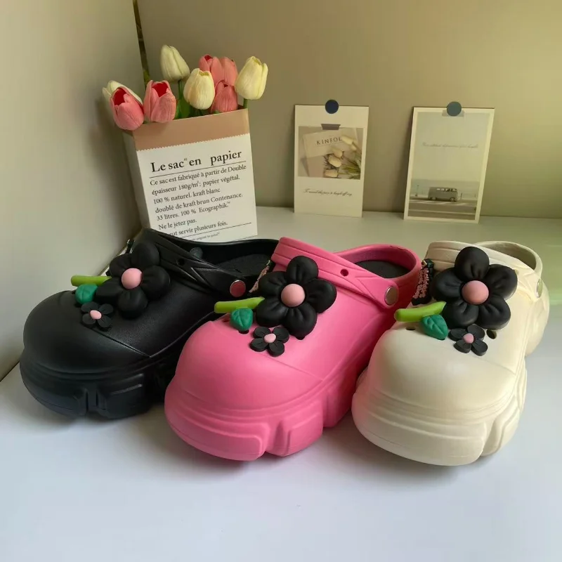 

Hole Shoes Women's Summer Wear Fashion Thick-soled Non-slip Slippers Seaside Beach Sandals