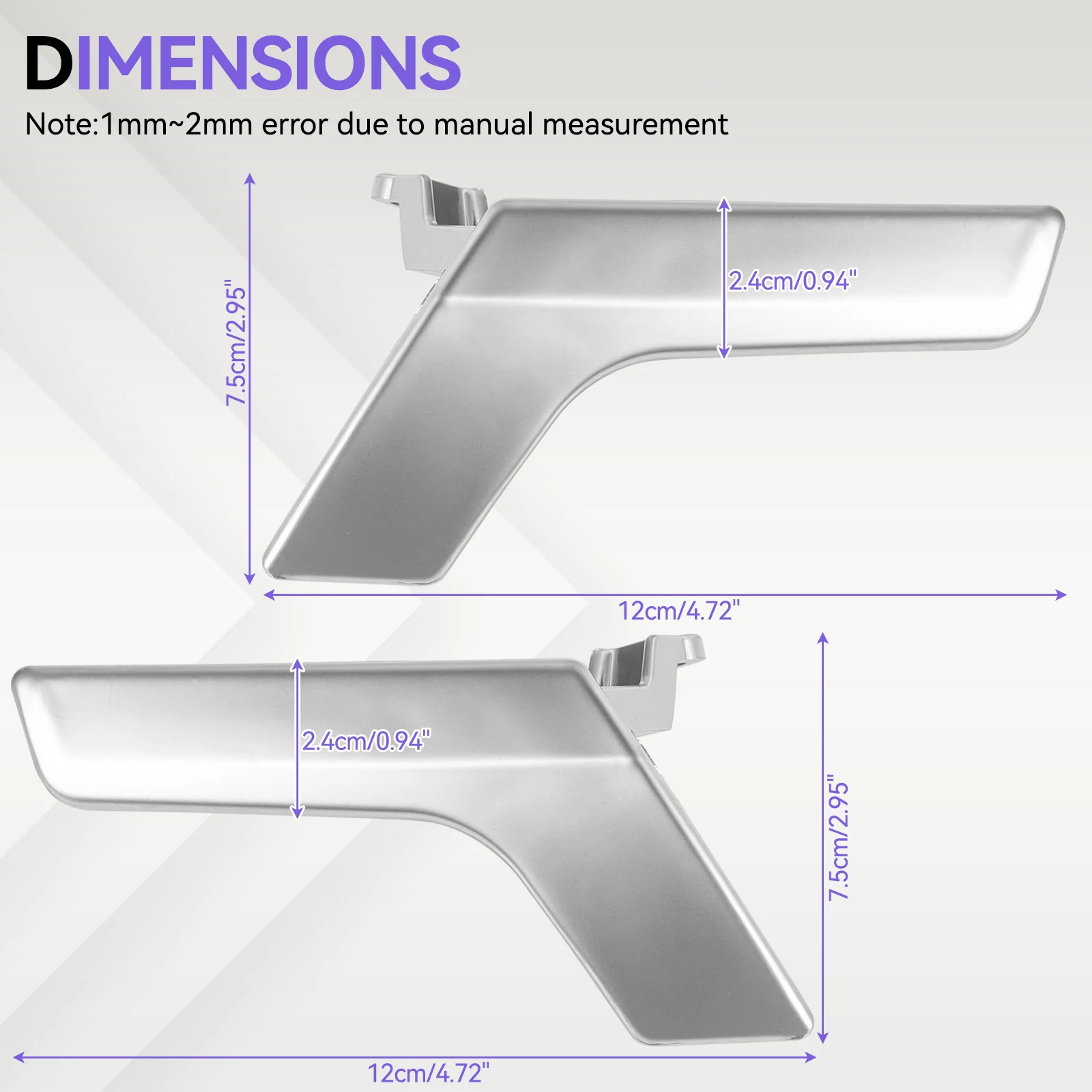 2047201171 Car Interior Door Handle For Mercedes Benz W204 C250 C63 C300 C350 GLK250 GLK280 GLK350 GLK300 Left /Right Silver