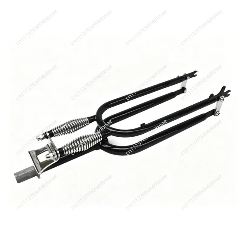 New 26 inch 22.2x160MM double spring retro beach bike connecting rod front fork