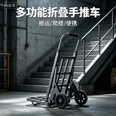 Foldable Grocery Hand Trolley Cart Industrial Stair Climbing Tools Lightweight Shopping Cart for Easy Storage