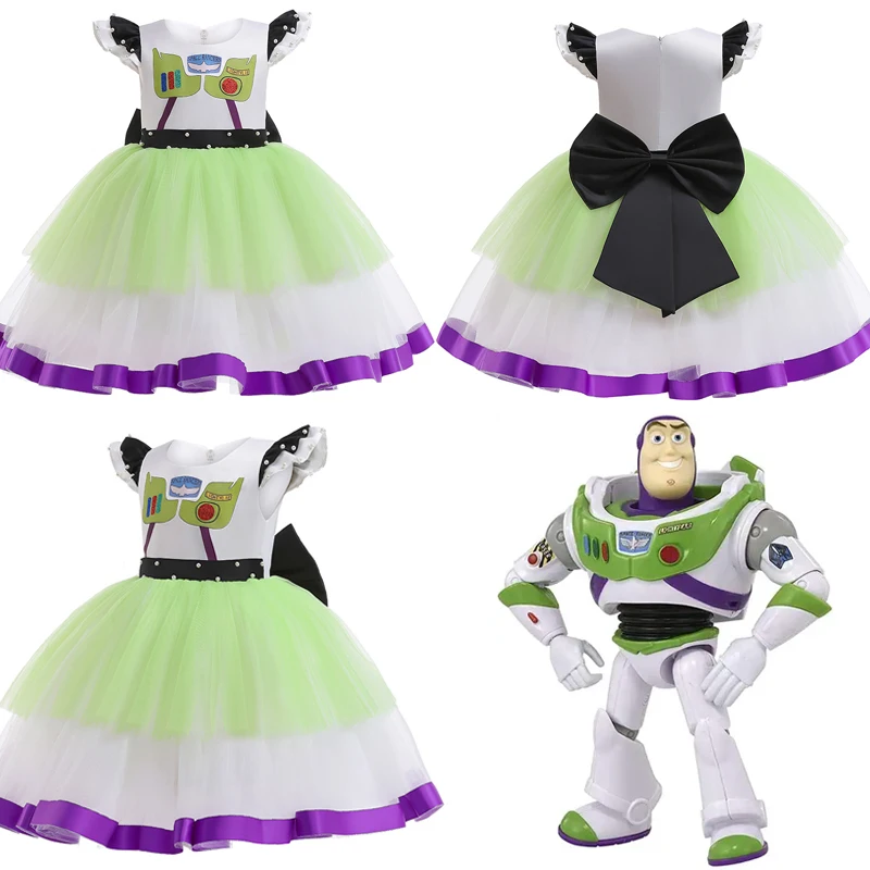 

Disney Toy Story Базз Лайтер мультфильм периферийное платье для ногтей с бусинами платье принцессы платье для девочек украшения для дня рождения