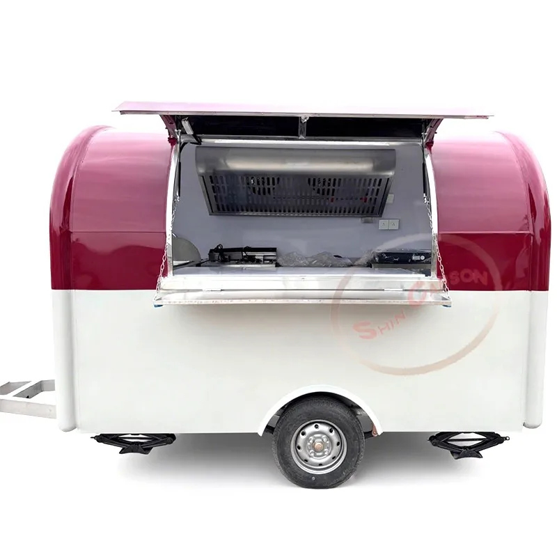 

Fully Equipped Ice Cream Food Truck with Full Kitchen Trailer Mobile Street Food Cart Fast Food Business Opportunity