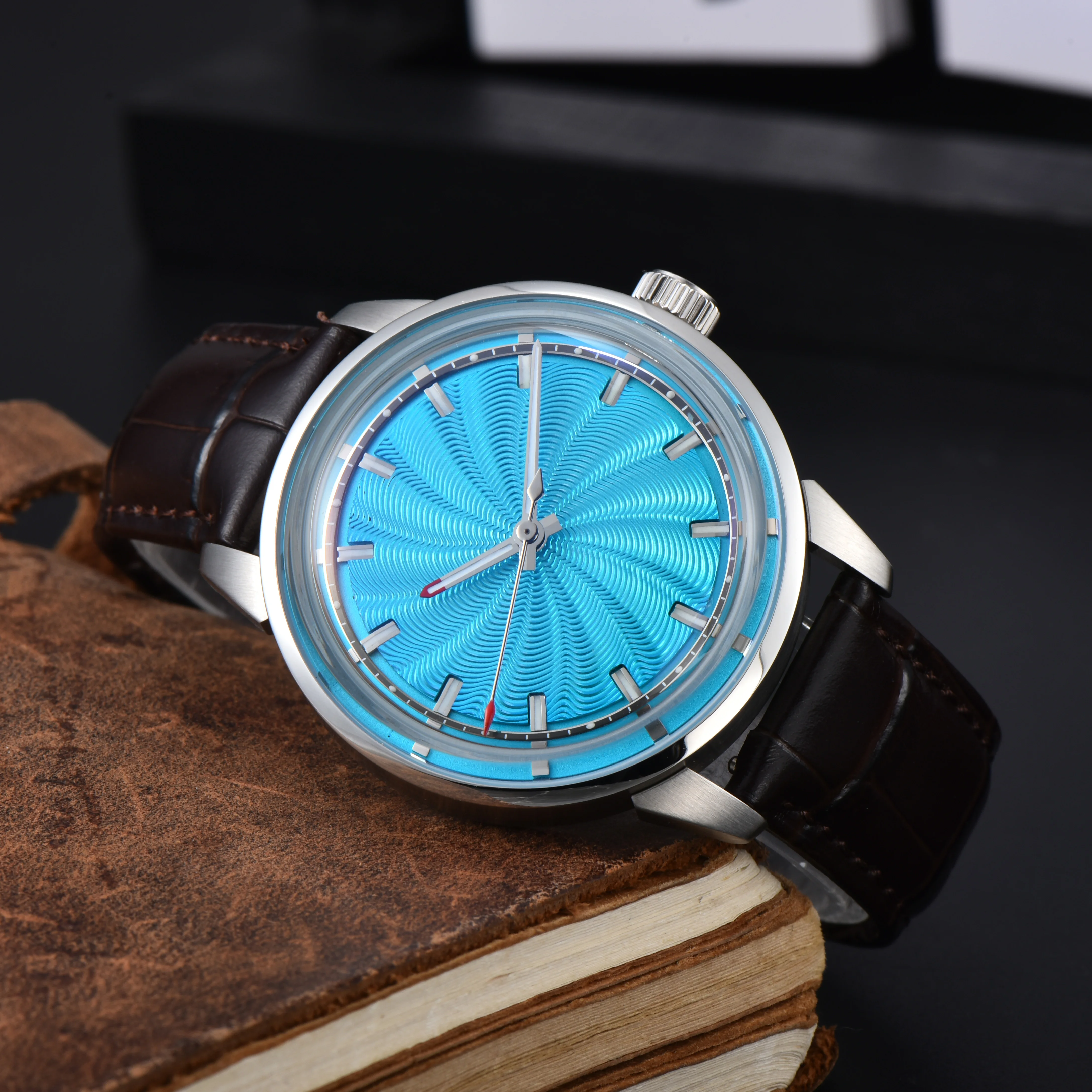 ساعات OUMASHI ساعات رجالية فاخرة Miyota8215 ساعة حركة ميكانيكية أوتوماتيكية جو بسيط ساعات كلاسيكية