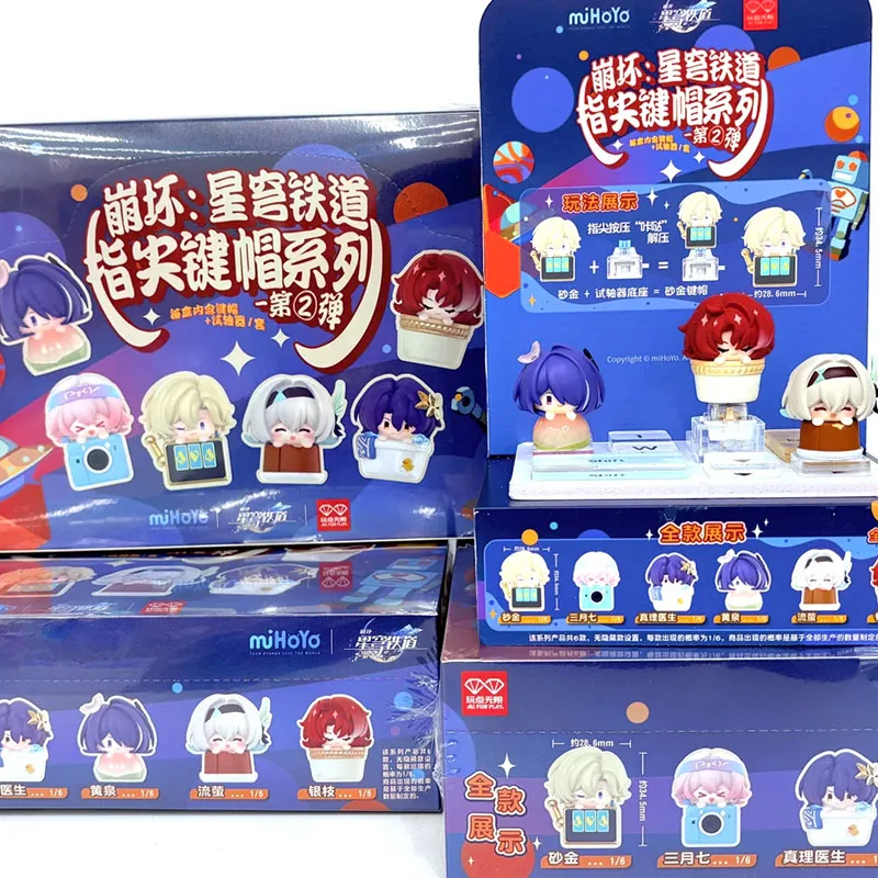 Mihoyo Honkai Star Rail figura de Anime caja ciega serie 2 teclas de teclado mecánico regalos para juegos Wasd Esc Tip Keycaps