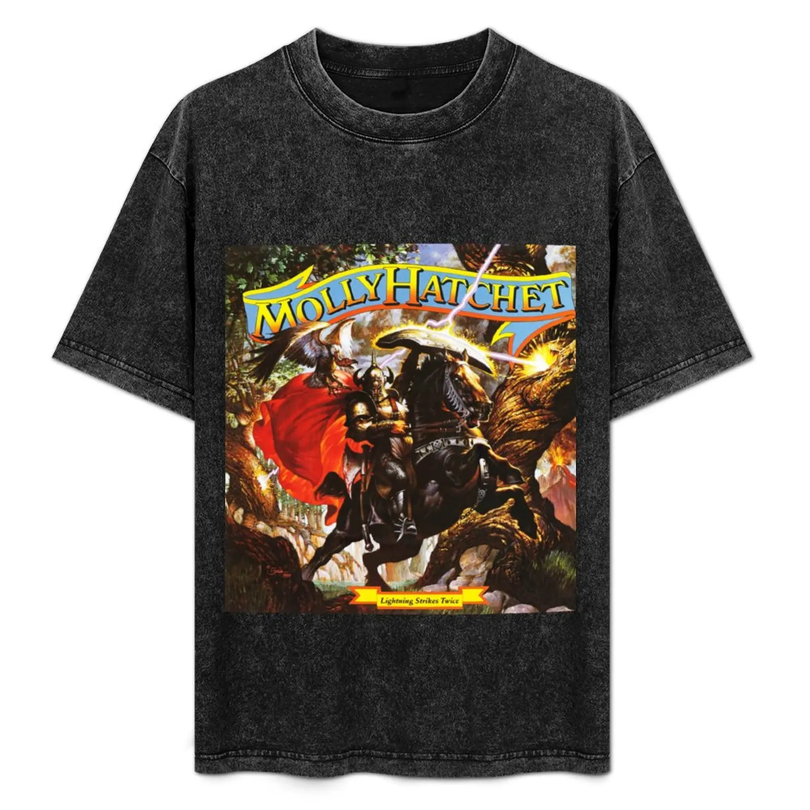 

molly hatchet lightning strikes 2021 kakakatin T-Shirt anime clothes vintage clothes vintage t shirt men