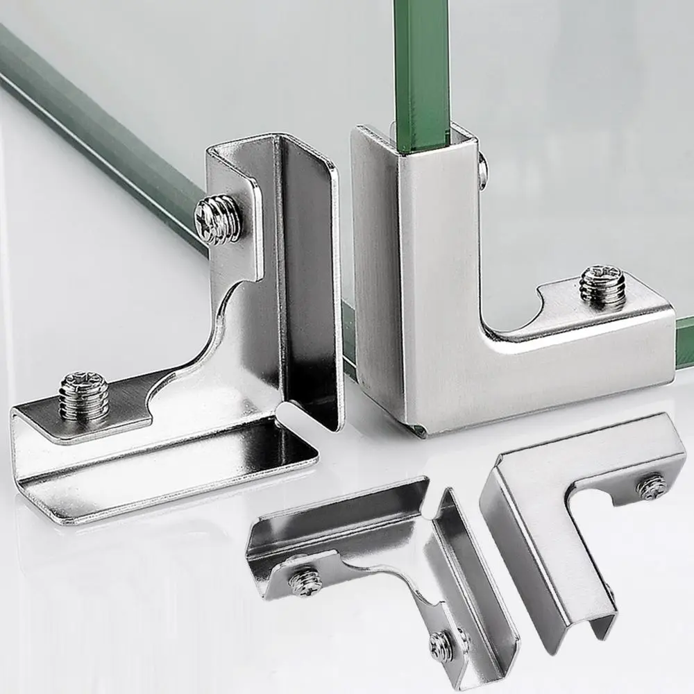 304 Edelstahl rechtwinklige Eck nut T-Kreuz L-Typ Glasclip Keramik fliesen Befestigungs clip Aquarium Verstärkungs clip