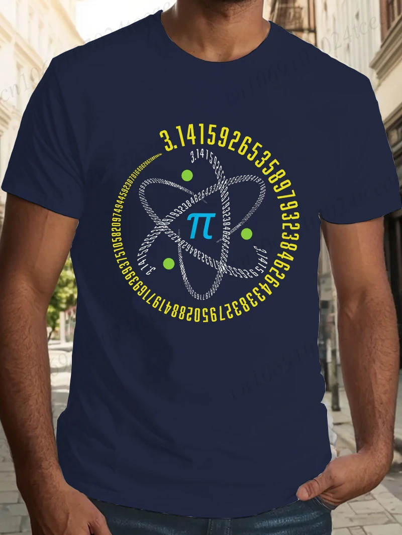 Men Casual Tops Tees Funny 3.14 Pi Day Loose Man T-Shirt Mathematics Fashion Women Men T Shirt Short Sleeve