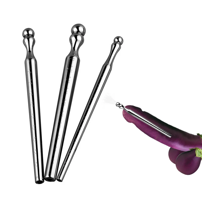 Steel Metal Hollow Graduated Horse Eye Stick Male Prostate Urethral Stimulation Penis Plug Sex Tooys for Men Training Supplies