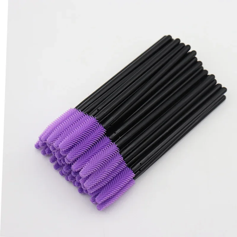 Sdotter-Brosse à cils en silicone pour femme, peigne à mascara, baguettes, outil d'extension de cils, beauté professionnelle, maquillage B, 50 pièces