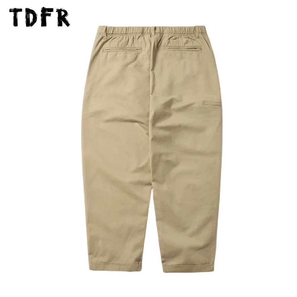 Solid Color Cargo Pants Mens with Belt Safari Style Casual Loose Wide Leg Pants Men Trousers