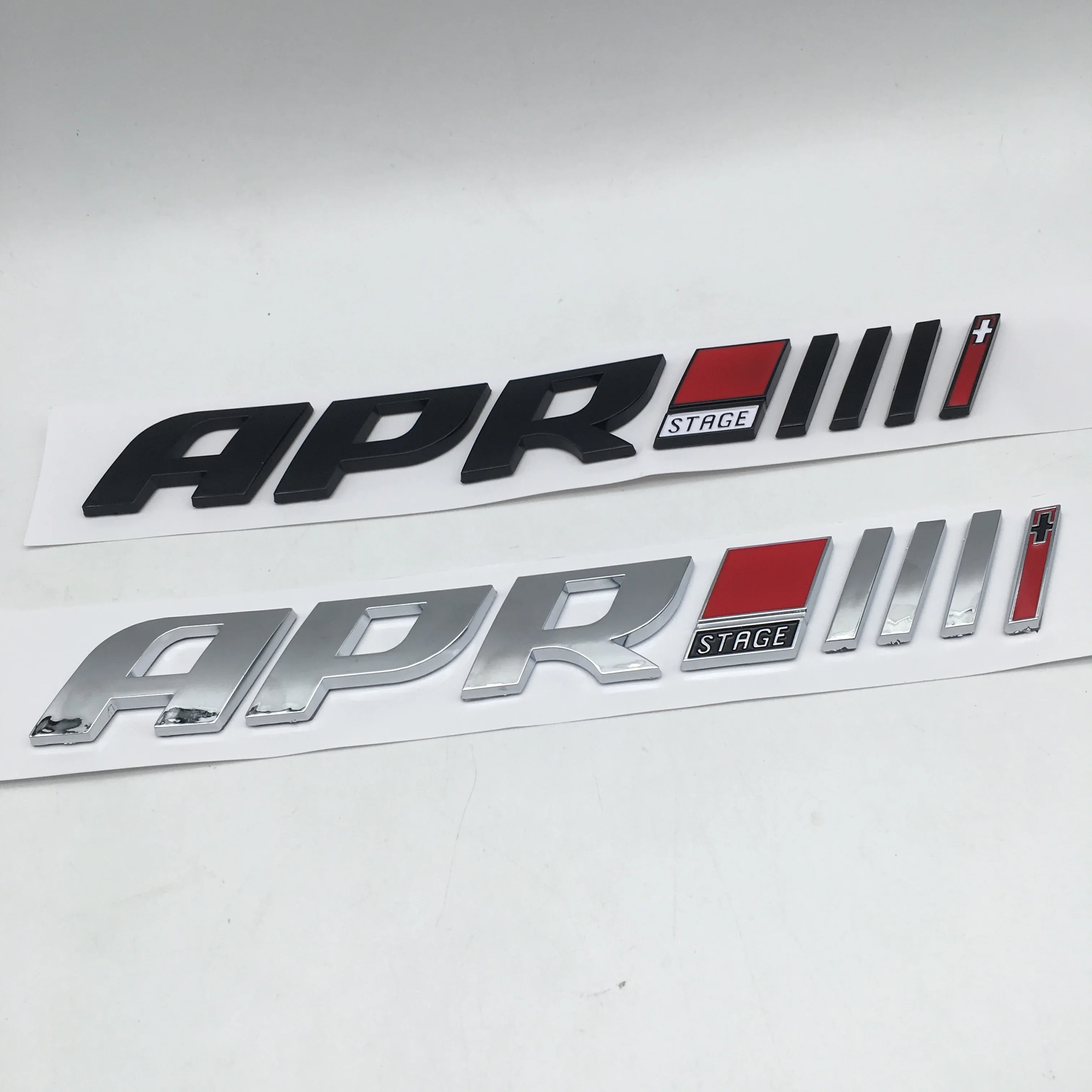1pcs 3D ABS for APR Stage III 3+ logo car letters rear bumper trunk emblem sticker badge decal styling auto accessories