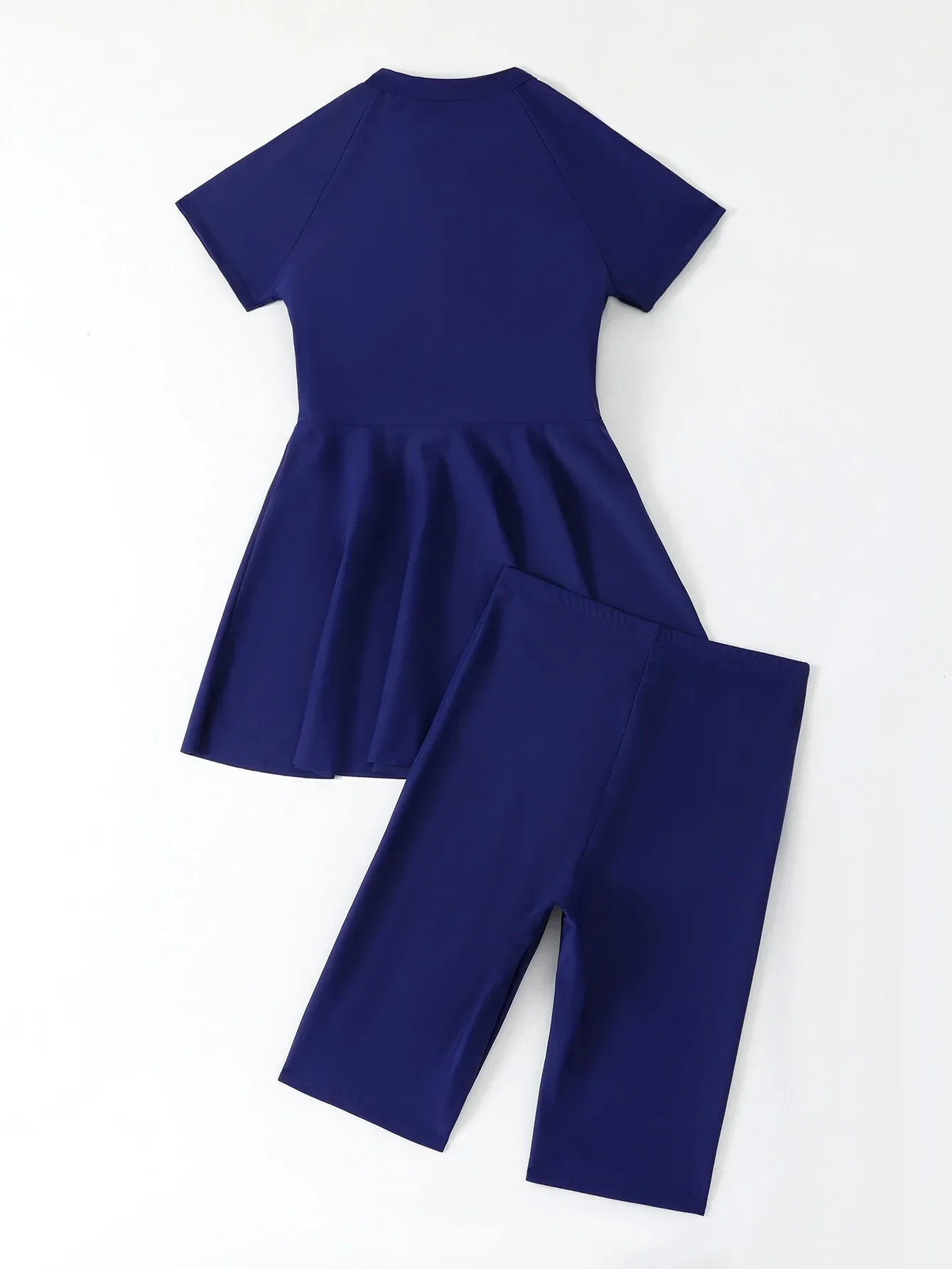 2025 Black Tankini Set Women Short Sleeve Swimwear Zipper Sexy Knee Length Swimsuit Biquini Boxer Shorts High Waist Bathing Suit