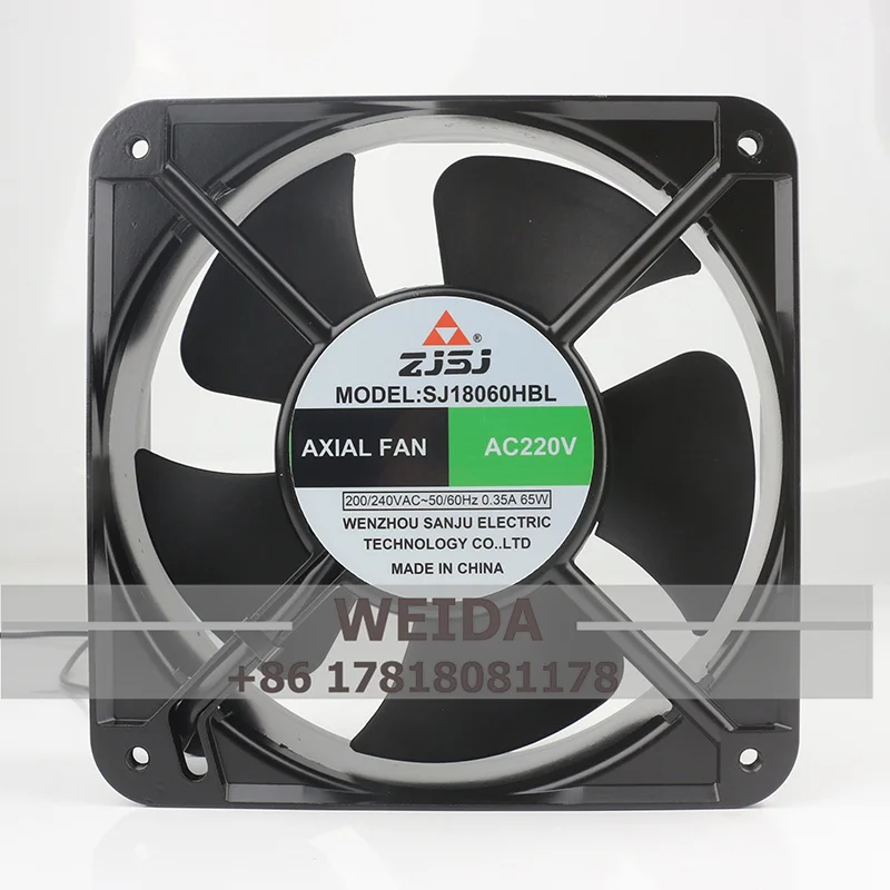 

ZJSJ AC200/240 В 0,35 А 65 Вт DC EC 18060 180X180X60 мм 18 см алюминиевая рама шарикоподшипники преобразователь частоты SJ18060HBL охлаждающий вентилятор