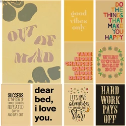 Motivational Quotes Poster Inspirational Saying Kraft Paper Posters Vintage Home Room Bar Cafe Decor Aesthetic Art Wall Painting