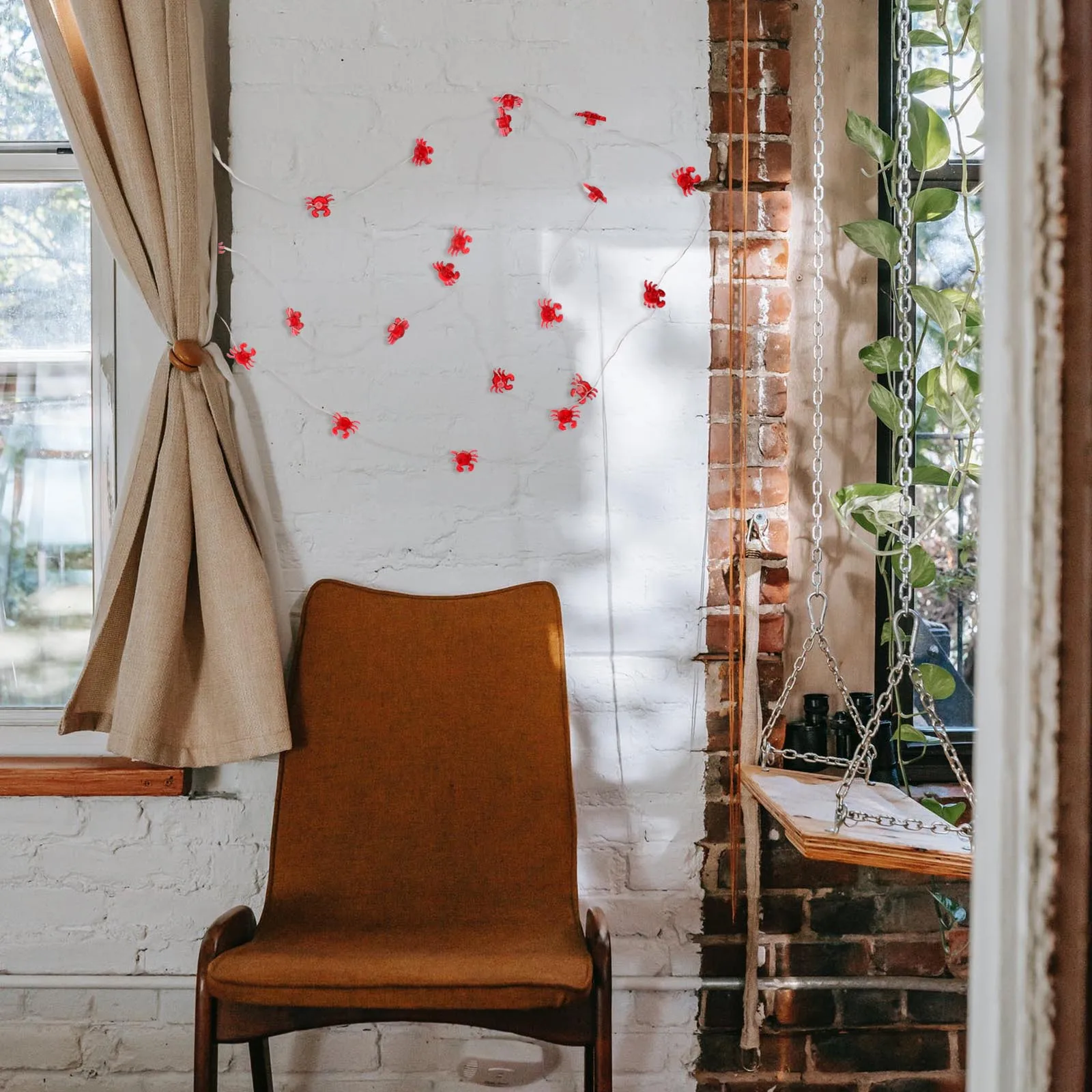 

20 LED Crab String Light Creative Garden Scene Decor String Lamp Yard Lawn Warm Lighting Ornament Scene Light Decor