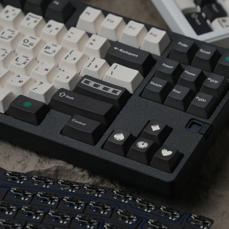 FBB Keycaps KPOK Style PBT اللغة الروسية لوحة المفاتيح الميكانيكية المخصصة Keycap MX مفاتيح 60% 75% 80% 96% 100% إلخ