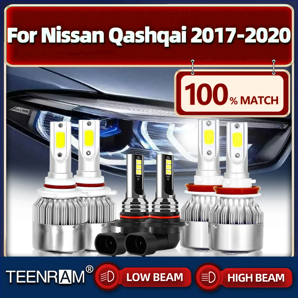 H11 Car Led Headlight High Low Beam Car Light Bulbs 60000LM 360W Auto Headlamp Fog Light For Nissan Qashqai 2017 2018 2019 2020