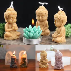 Buddha Candle Silicone Mold DIY Home Decoration 3D Buddha Gypsum Soap Cement Resin Mold Festival Gift Making Candle Supplies