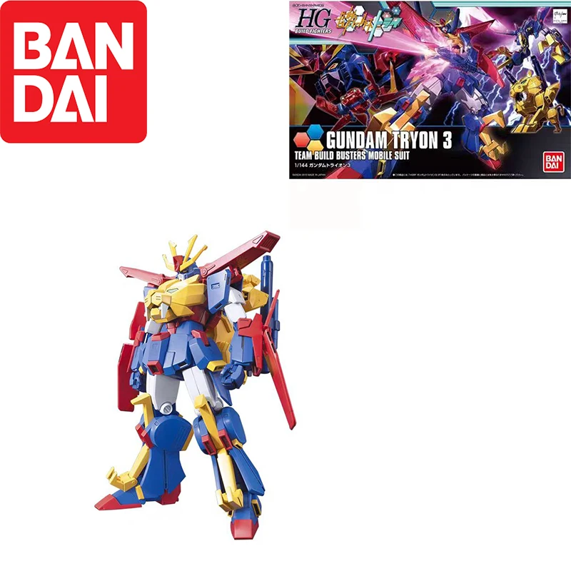 Bandai Gundam Anime Figure HGBF 1/144 GUNDAM TRYON 3 TEAM BUILD BUSTERS MOBILE SUIT Assembling  Gifts Collectibles Toy