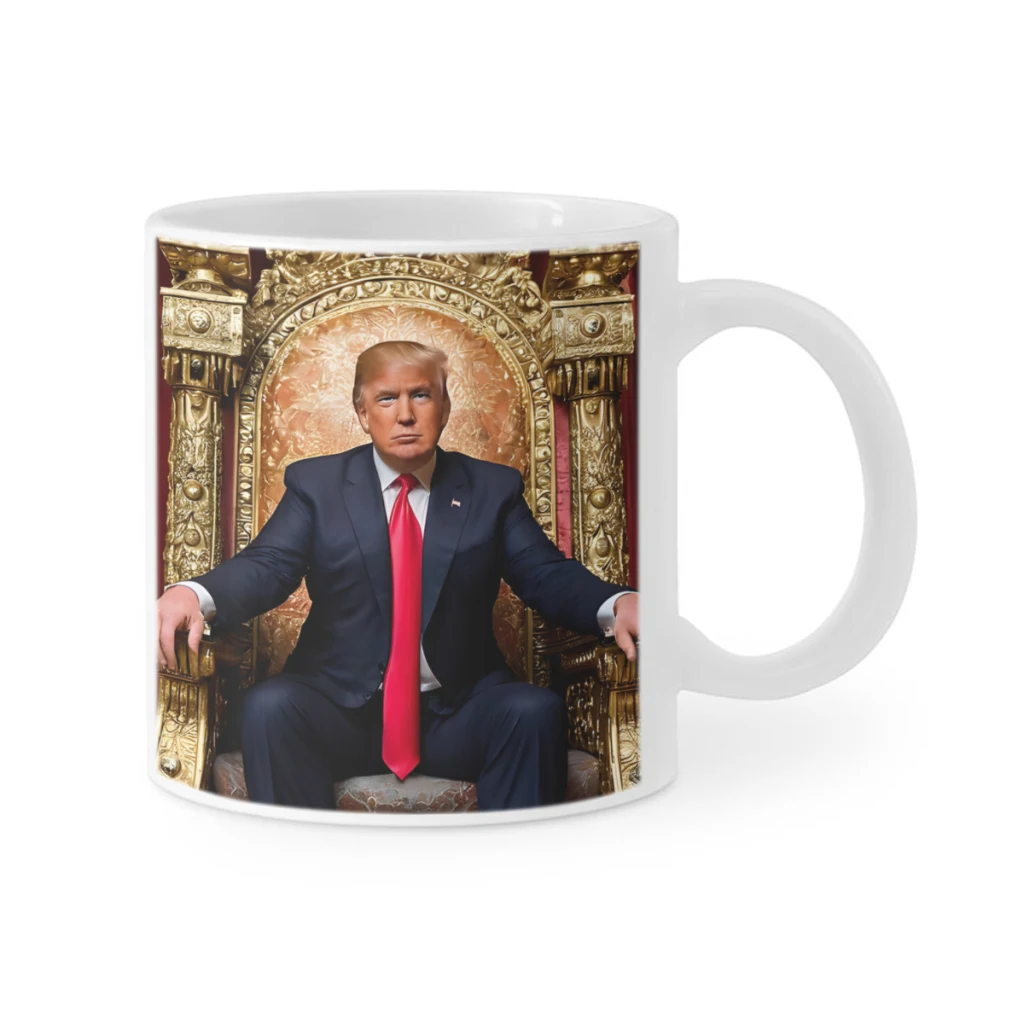 11oz Donald Trump  The Trumpian Seat Of Power 2024 Ceramic Coffee Mug For Room  Christmas Holiday Gift