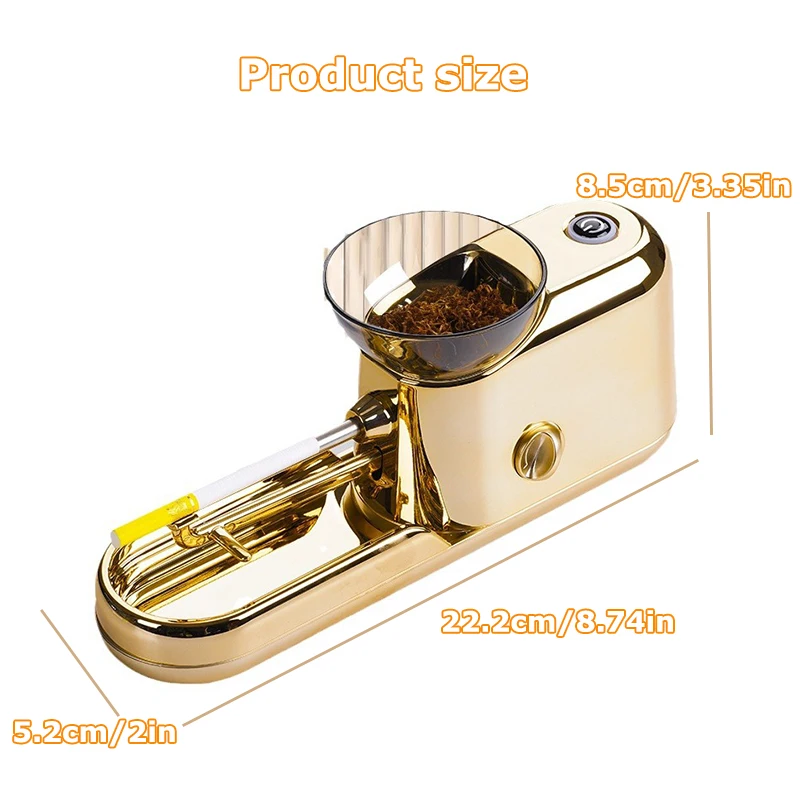 6.5/8 mm Tube and Pre Roll Cones Automatic Cigarette Rolling MachineElectric Tobacco Filling Machine Joint Cigarette Accessories