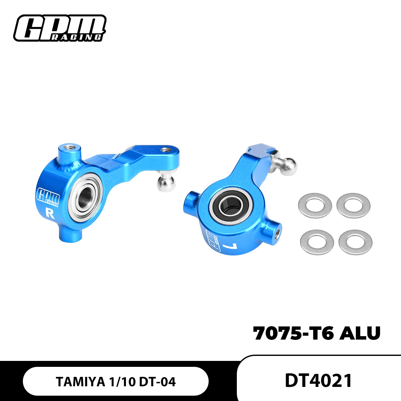 

Передние рулевые блоки из сплава GPM 7075, с большим подшипником для TAMIYA 1/10 DT-04