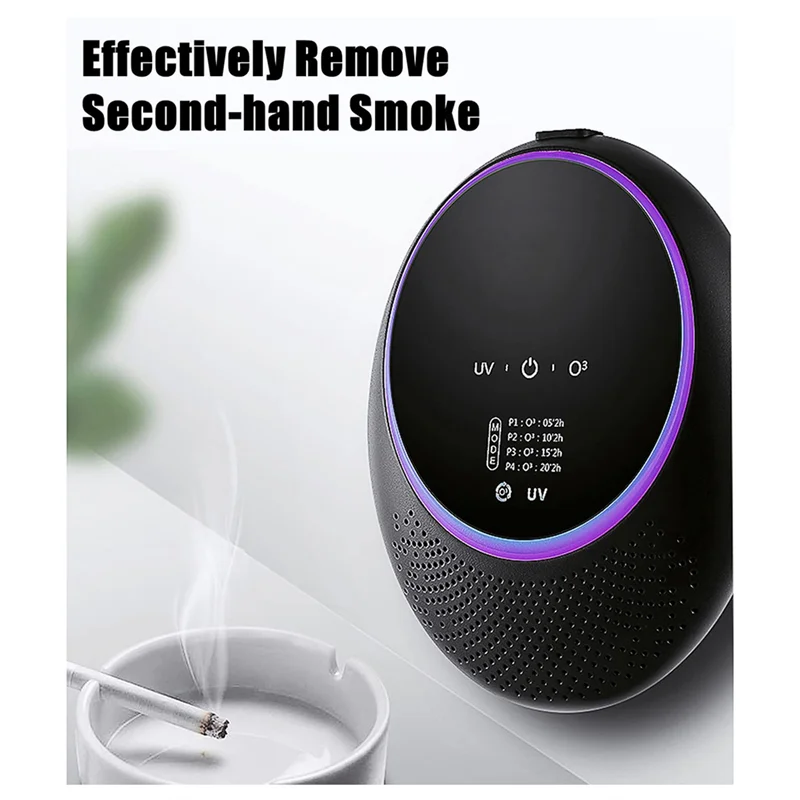 

BHBD-Ozone Eliminator запаха для дома и домашних животных, портативный генератор с аккумулятором 10 000 мАч, средство для устранения запаха дома, шкаф черный