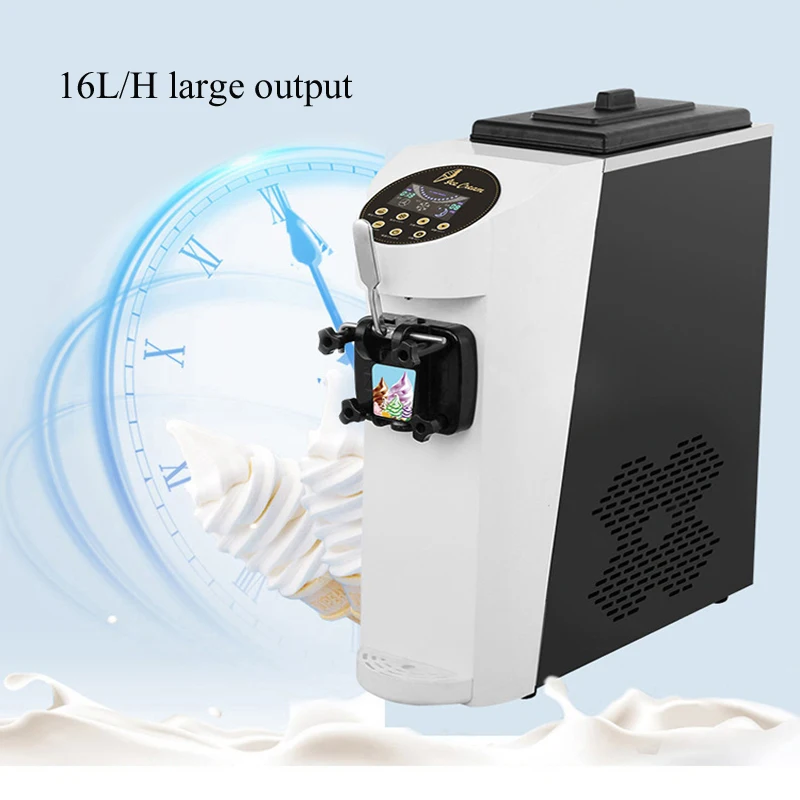 

Desktop Small Single Head Ice Cream Machine Soft Ice Cream Maker Commercial Vending Machine 1000W