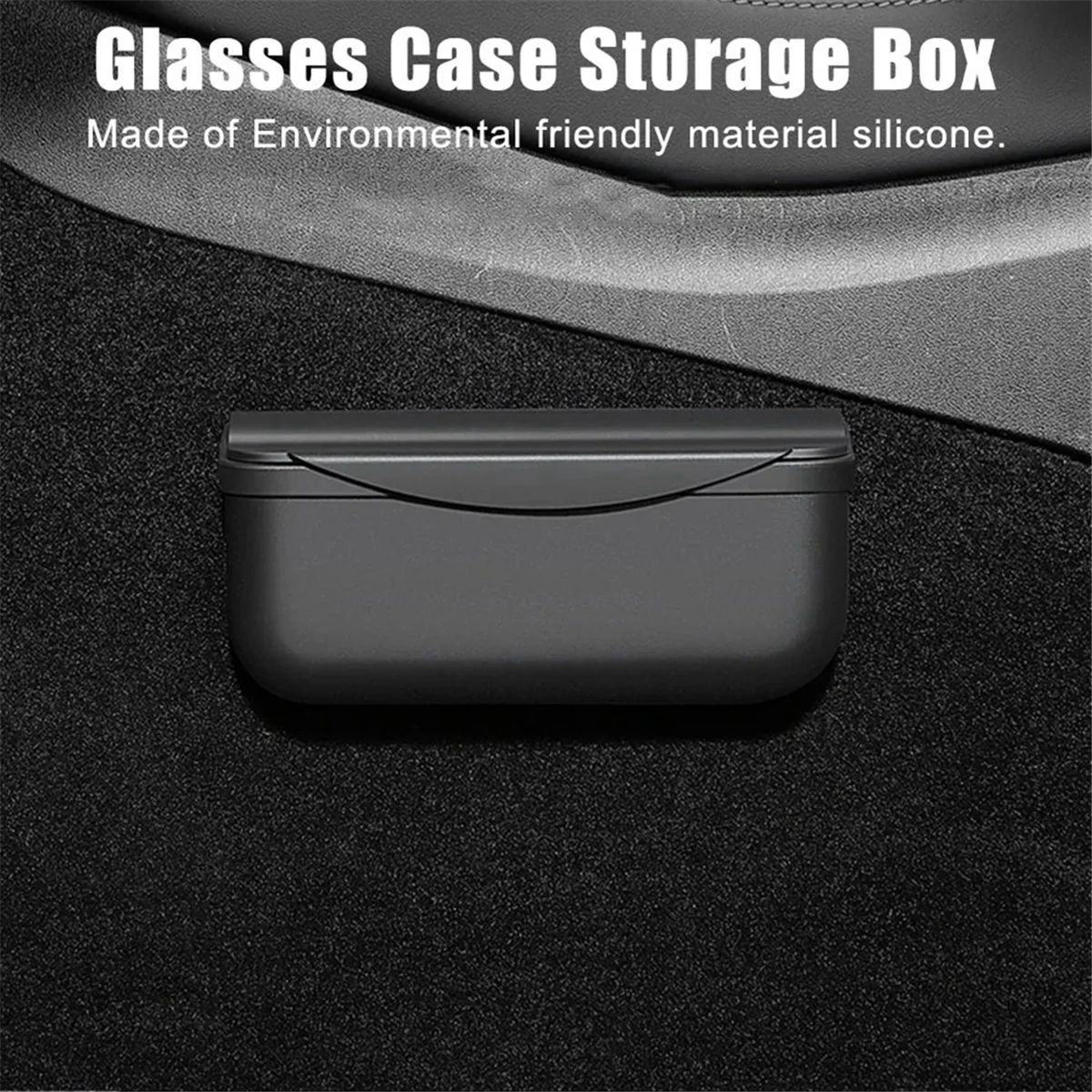 Silicone Eyeglasses Case with Car Sticker Organizer Sticky Box Car for Model 3/Y 2017-2022