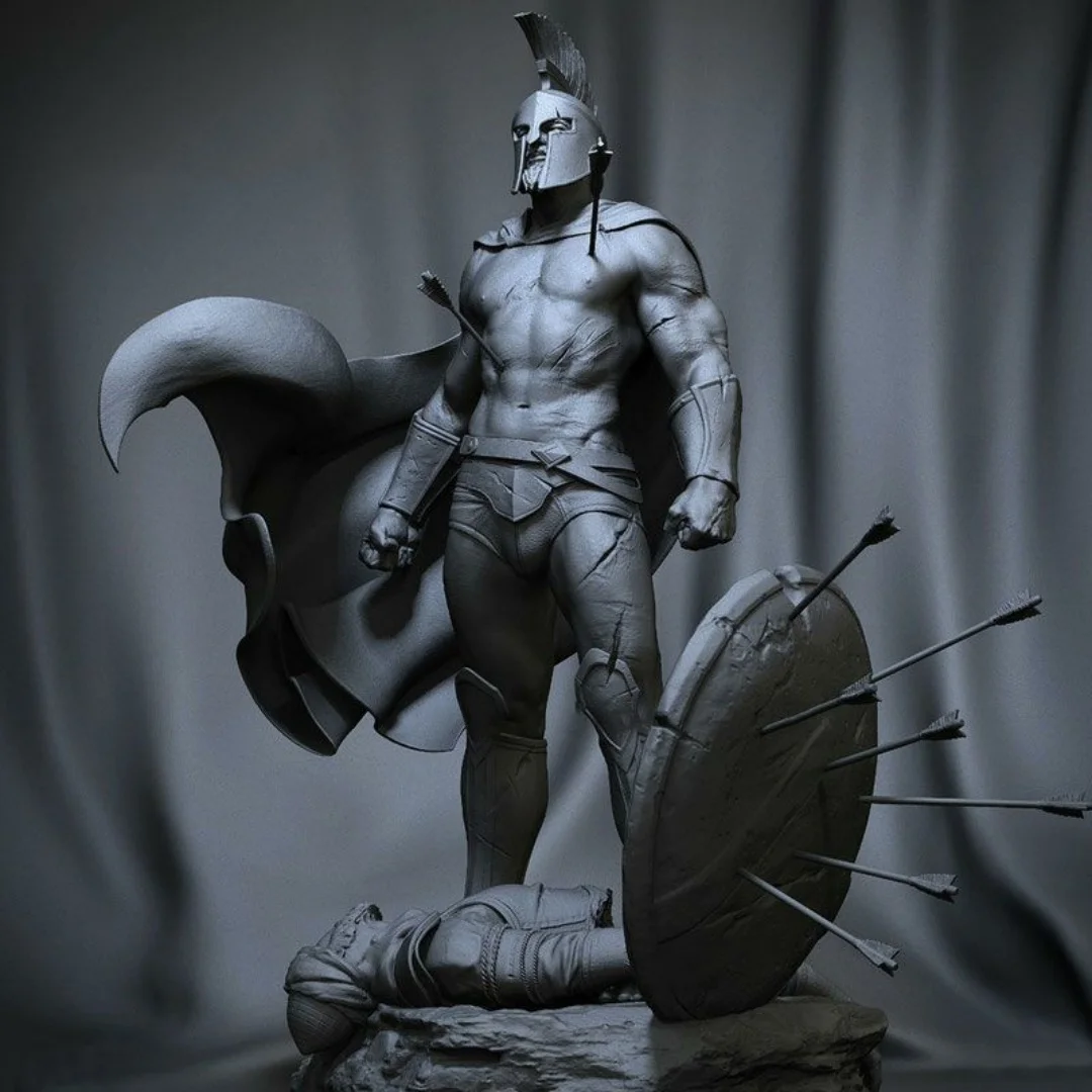 1/24 مقياس 75 مللي متر هايت الراتنج الشكل سبارتا ووريورز ليونيداس تجميع أطقم منمذجة المفكك غير مصبوغ ثلاثية الأبعاد الطباعة لعبة 1288 #3