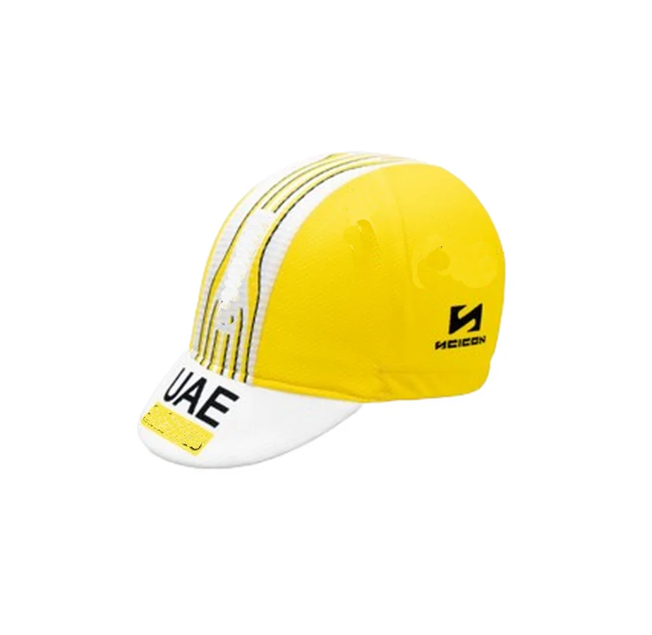 UAE TEAM TDF YELLOW CYCLING CAP Caps Men Women Spring Summer Outdoor Sport MTB Bike Breathable Hat Gorra Ciclismo
