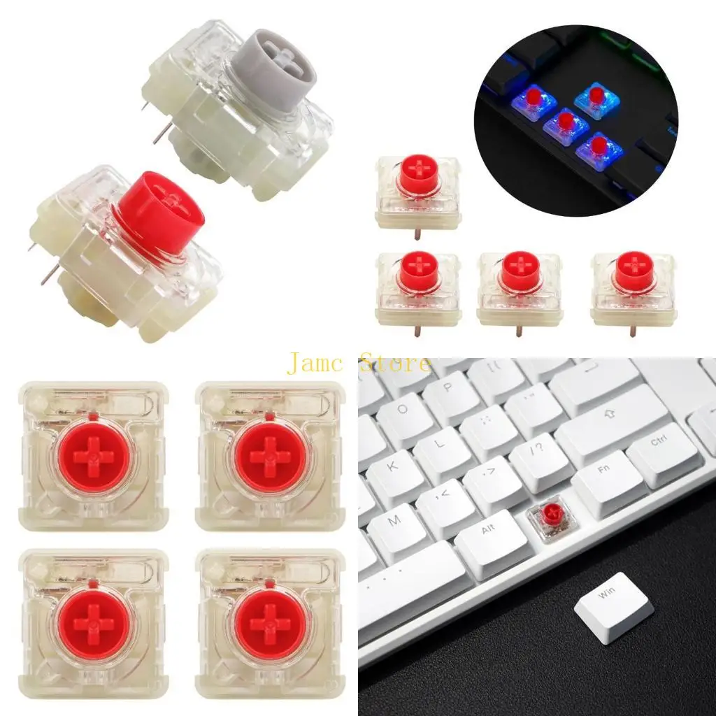 

LX0B RGB Cherry MX Switches Low Profile RGB Silver/Red Switch Thiner Switches