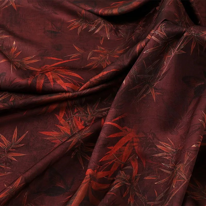 한푸, 치파오, 드레스 등 고대 스타일 의류용 헤비웨이트 리프 자카드 원단