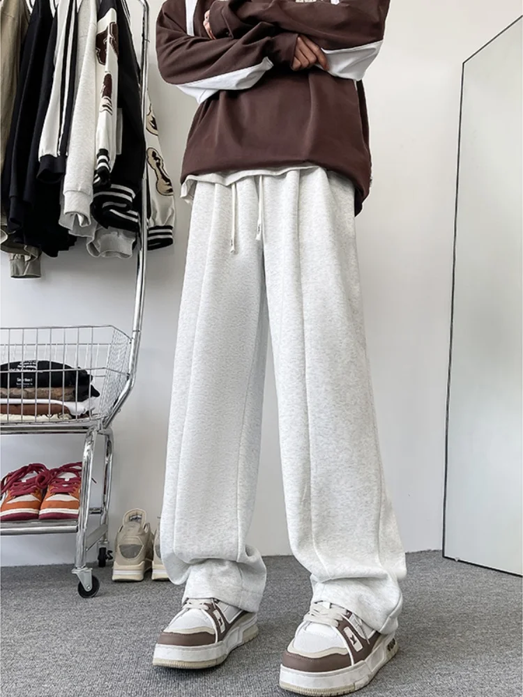 

Свободные спортивные брюки прямого кроя для подростков в американском стиле, весенне-осенние повседневные брюки-бананы свободного кроя