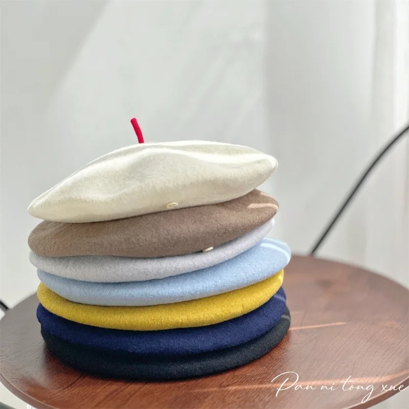 قبعات قبعات قبعات عصرية ومتعددة الاستخدامات للنساء للخريف والشتاء، قبعات رسام دافئة بلون سادة #1