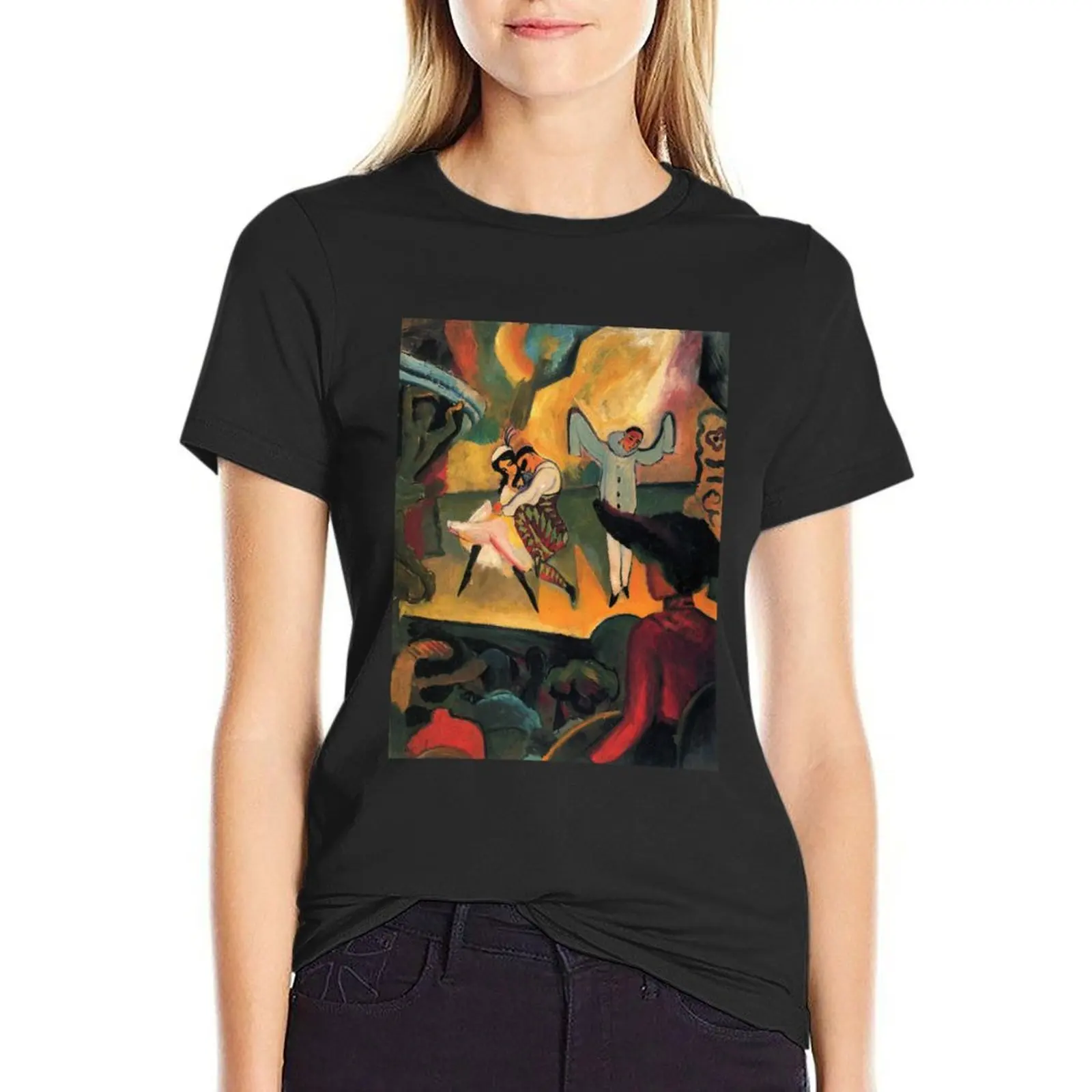 Vintage August Macke Ballet 1912 T-Shirt hippie clothes shirts graphic tees plus sizes t shirts for Women loose fit