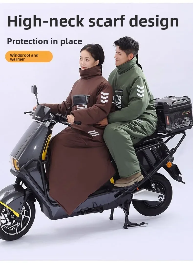 

Хорошая зимняя велосипедная морозостойкая одежда, утолщенная одежда с хлопковой подкладкой, водонепроницаемая верхняя и теплая длинная хлопковая одежда