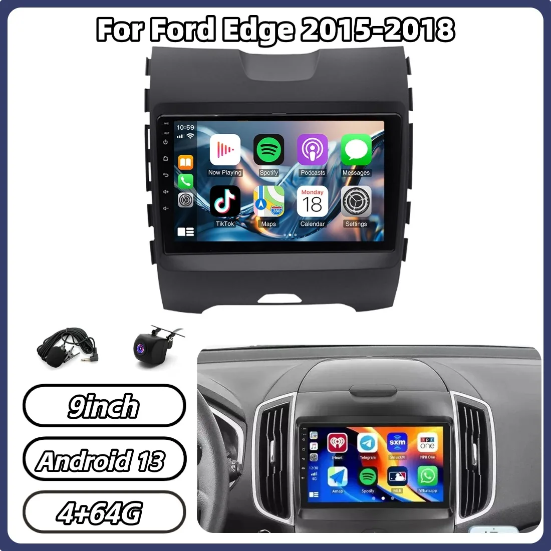 9Inch Car Stereo Radio For Car-play GPS Navi For SL R230 SL350 SL500 SL300 2005-2012 Android 13 Car Multimedia Player Bluetooth