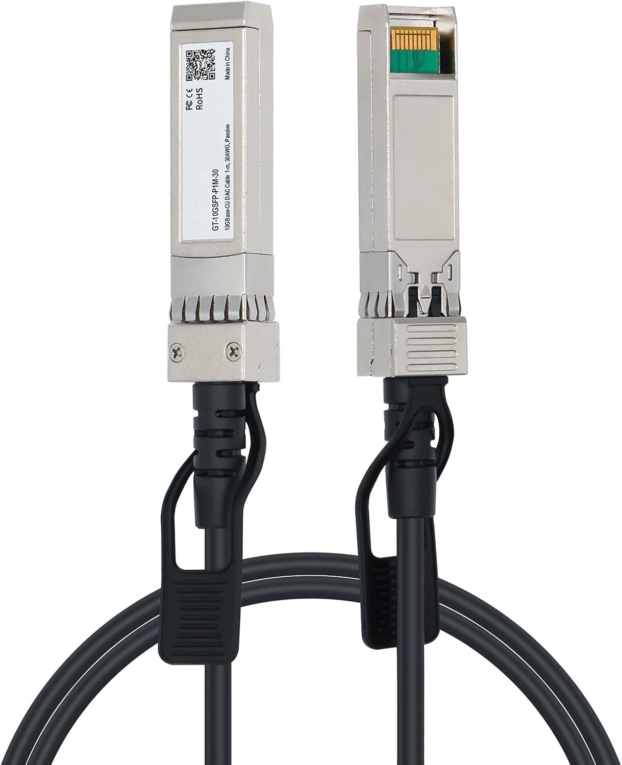 Cabo SFP+ de fibra, 10G SFP+ DAC, 1M(3,3 pés), cabo Twinax de cobre de fixação direta passiva para Cisco Ubiquiti Mikrotik Intel Netgear