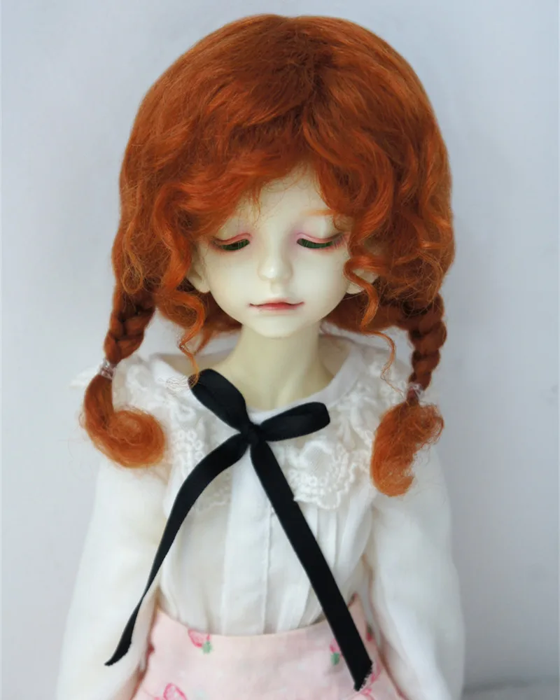 Fjusuns JD644 6-7inch 7-8inch 8-9inch Messy Baby Curly Mini Twintail Mohair BJD Wigs 1/6 1/4 1/3 YOSD MSD SD Doll Accessories